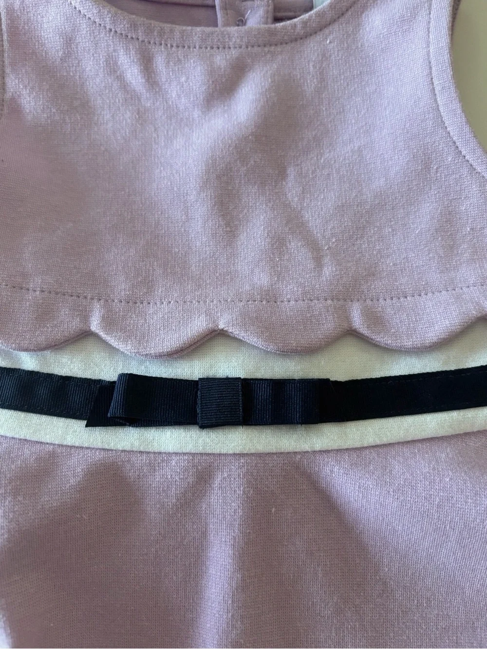 Janie and Jack Baby Girl Dress Bloomer Set 6-12M Lavender Scallop Bow Preppy NWT